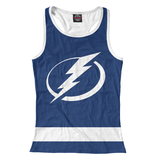 Женская майка-борцовка с изображением Тампа-Бэй Лайтнинг (форма) цвета Белый