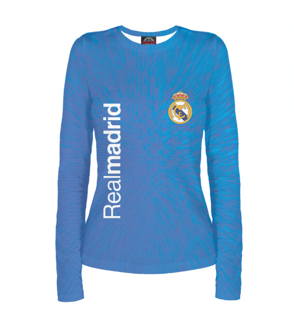 Женский лонгслив с изображением Real Madrid цвета Белый