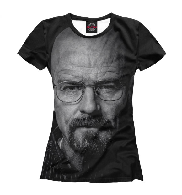 Женская футболка с изображением Walter White цвета Белый