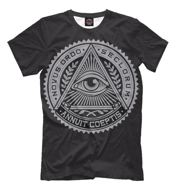 Футболка для мальчиков с изображением illuminati цвета Черный
