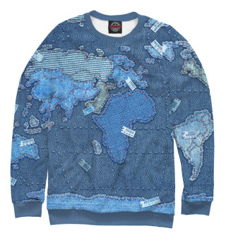 Мужской свитшот Карта мира