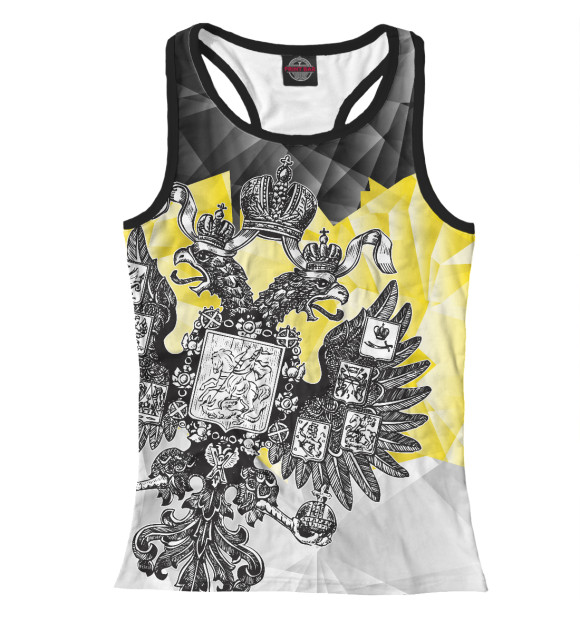 Женская майка-борцовка с изображением Имперский гербовый флаг 1883 года цвета Белый
