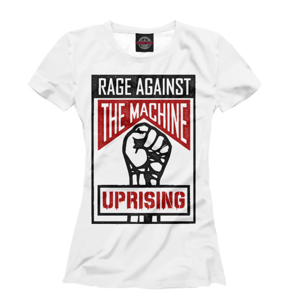 Футболка для девочек с изображением Rage Against the Machine цвета Белый