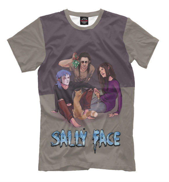 Мужская футболка с изображением Sally Face цвета Белый