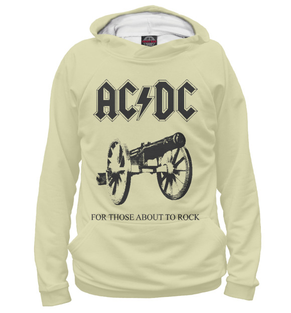 Худи для мальчика с изображением AC/DC цвета Белый
