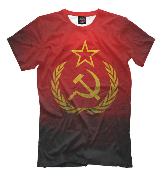 Мужская футболка с изображением СССР цвета Молочно-белый