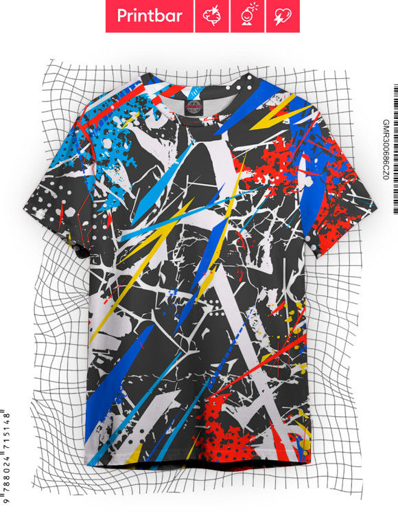 Мужская футболка с изображением Геометрия цвета Белый