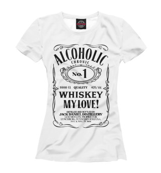 Женская футболка Alcoholic №1