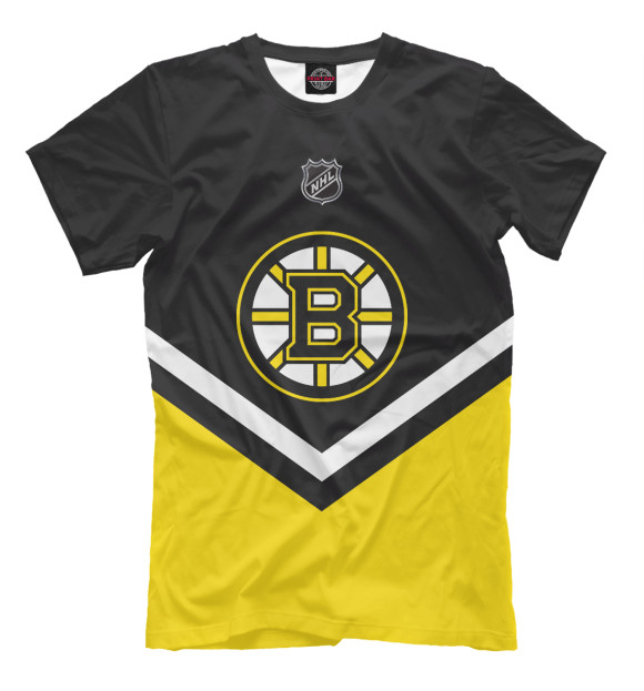 Мужская футболка с изображением Boston Bruins цвета Черный
