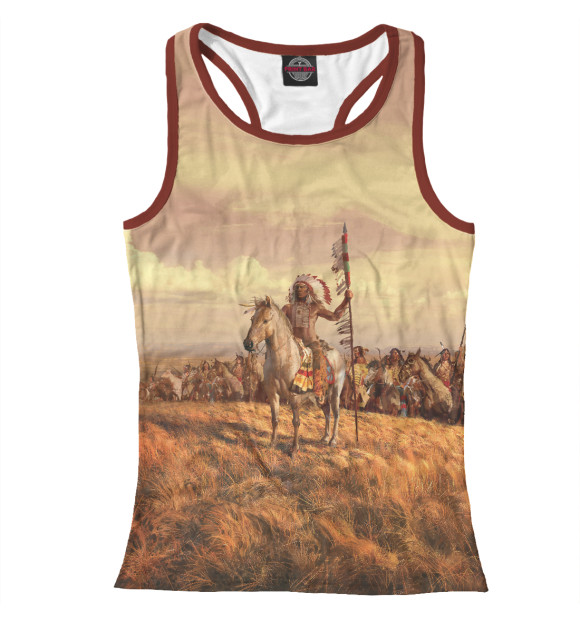 Женская майка-борцовка с изображением Живопись цвета Белый