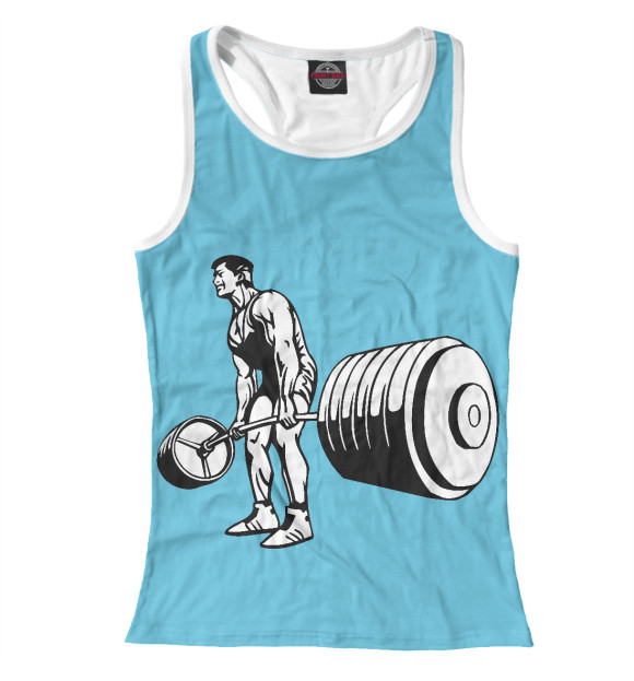 Женская майка-борцовка с изображением Железо цвета Белый