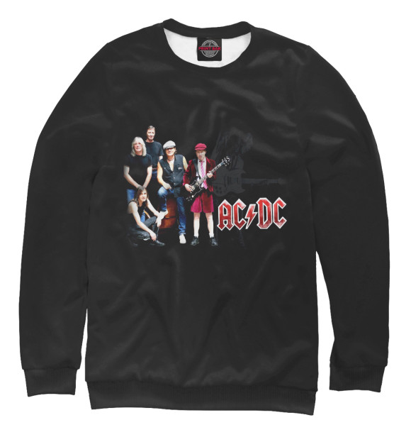 Свитшот для мальчиков с изображением AC/DC цвета Белый