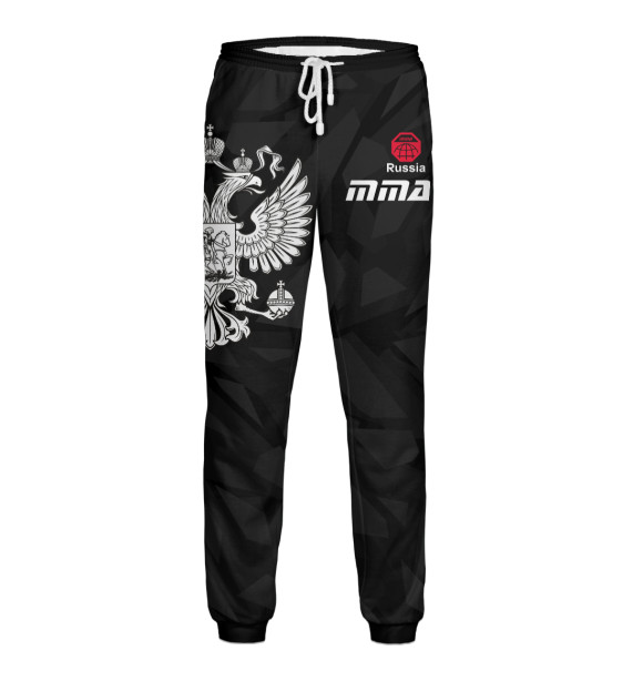 Мужские спортивные штаны с изображением ММА Российская Федерация цвета Белый