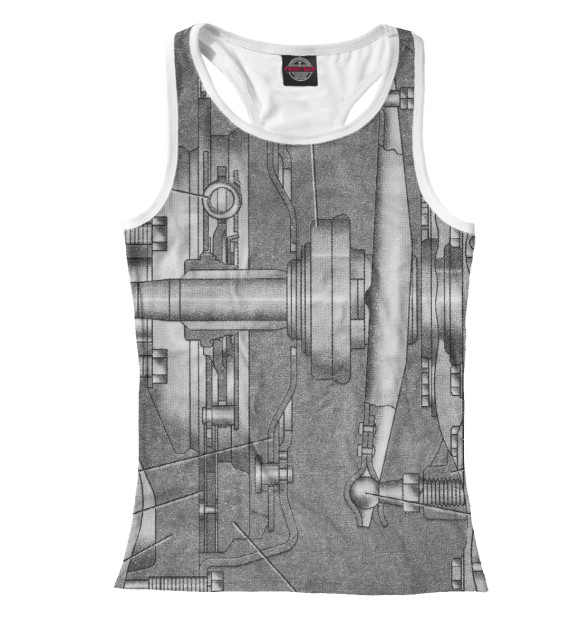 Женская майка-борцовка с изображением Сцепление УАЗ ПАТРИОТ цвета Белый