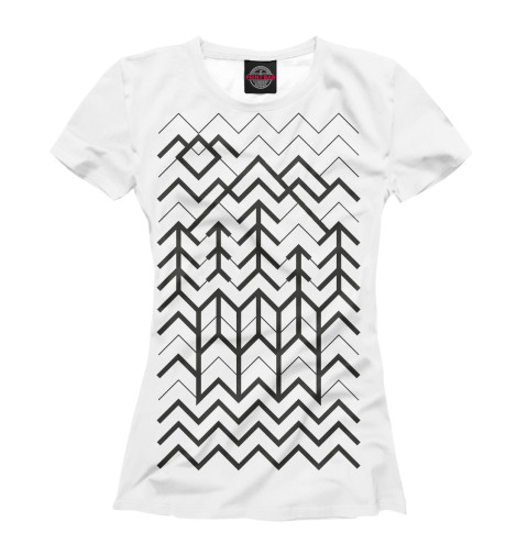 

Футболки Print Bar, Белый, Лес Твин Пикс