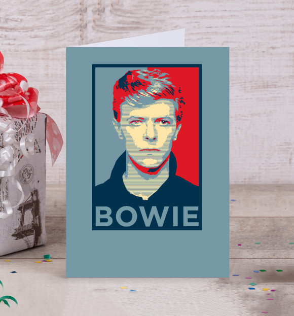 Открытка с притом David цвета Белый Открытка с изображением David цвета Белый