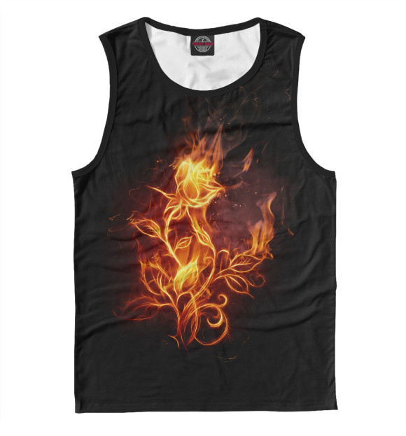 Майка для мальчика с изображением Fire flower цвета Белый