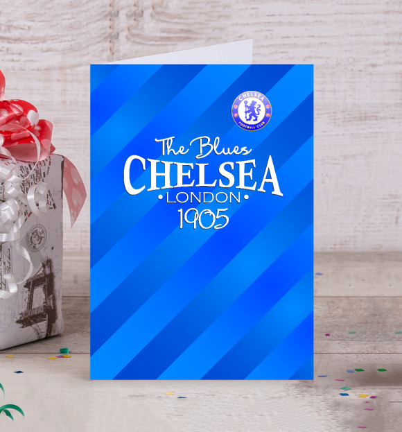 Открытка с изображением Chelsea-The Blues цвета Белый