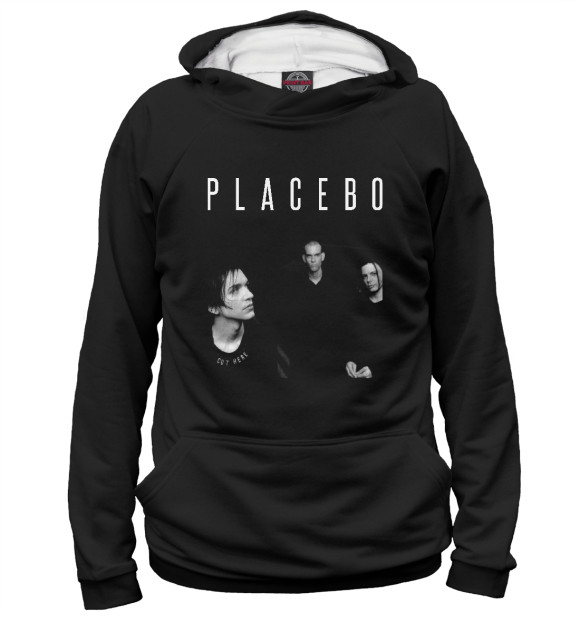 Женское худи с изображением Placebo band цвета Белый