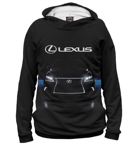 Мужское худи с изображением Lexus цвета Белый