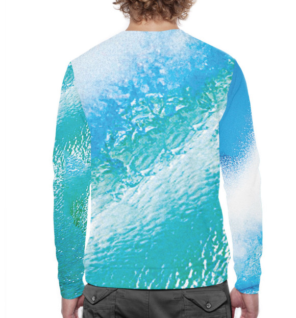 Мужской свитшот с изображением Серфинг цвета Белый