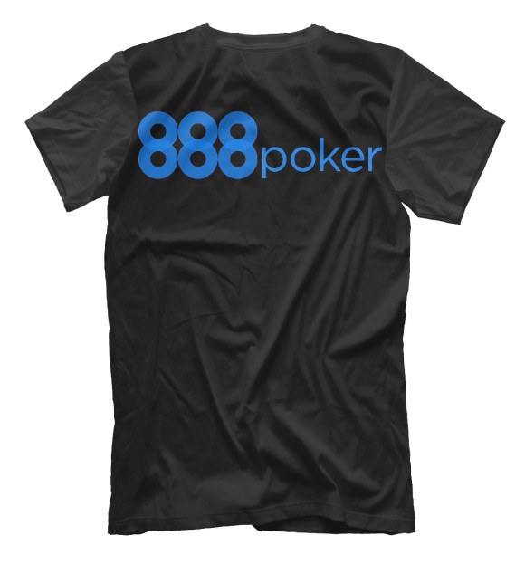 Мужская футболка с изображением 888 покер цвета Белый
