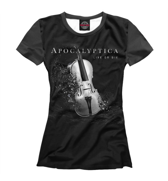 Футболка для девочек с изображением Apocalyptica цвета Белый