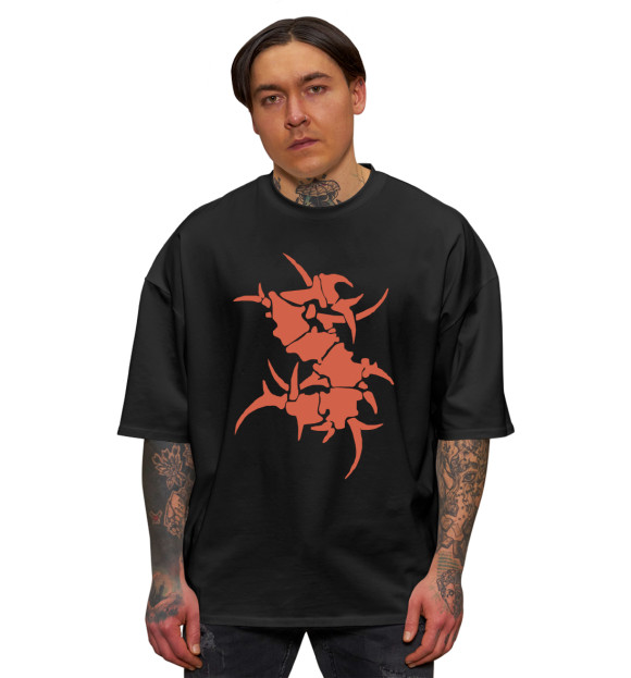 Мужская футболка оверсайз с изображением Sepultura цвета Черный
