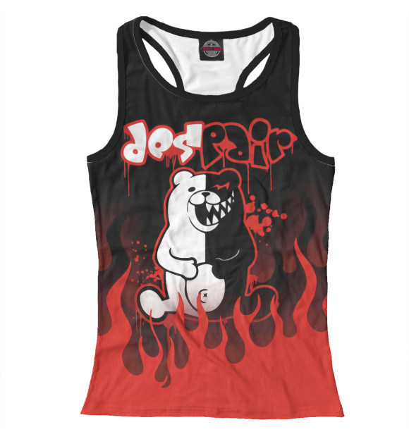 Женская майка-борцовка с изображением Danganronpa цвета Белый