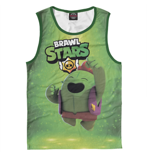 Майка для мальчика с изображением Brawn Stars Spike цвета Белый
