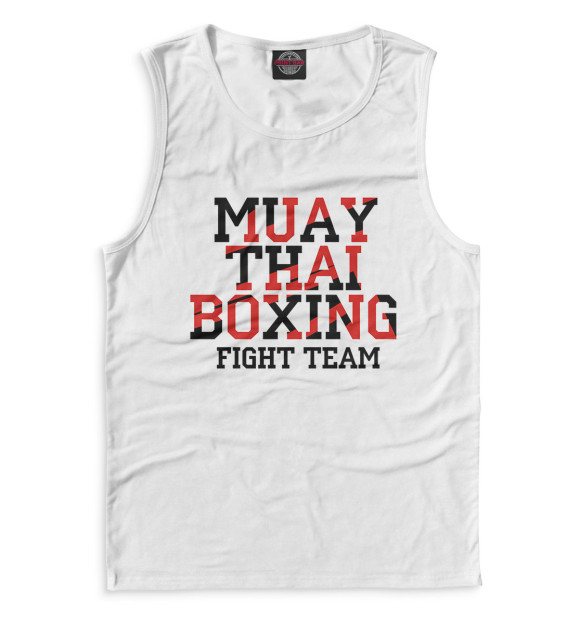 Майка для мальчика с изображением Muay Thai Boxing цвета Белый