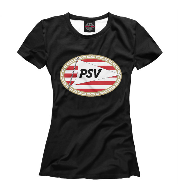Женская футболка с изображением PSV цвета Белый