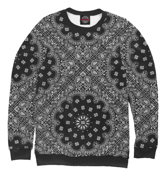 Свитшот для мальчиков с изображением Paisley Black цвета Белый