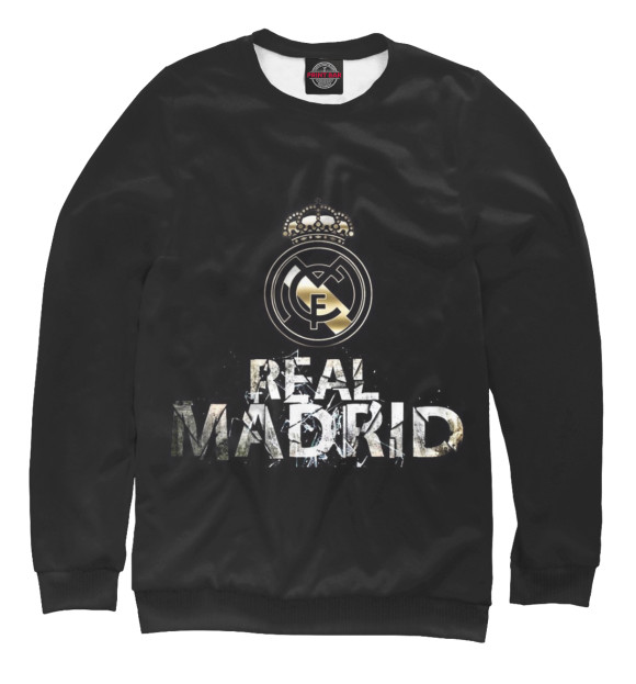 Свитшот для девочек с изображением FC Real Madrid цвета Белый