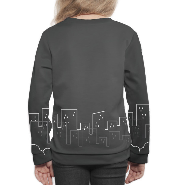 Свитшот для девочек с изображением Учитель цвета Белый