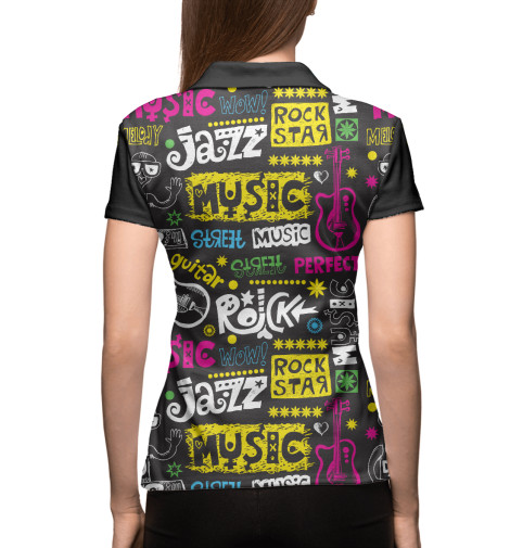 

Поло Print Bar, Белый, Rock