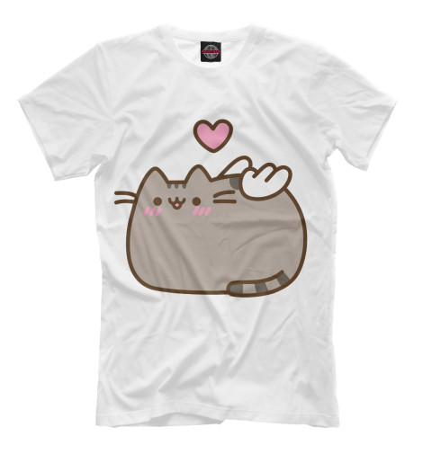 

Футболки Print Bar, Молочно-белый, love pusheen