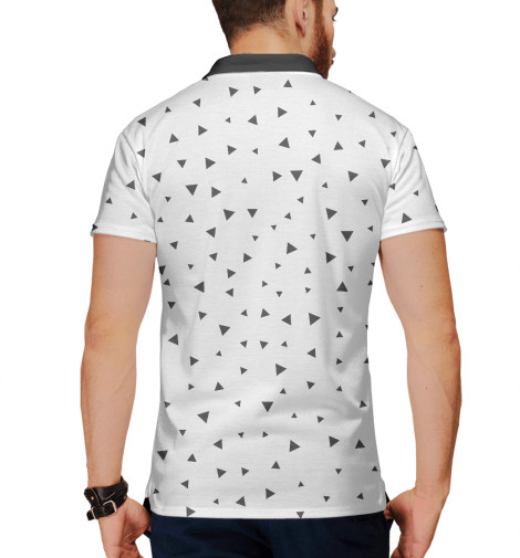 

Поло Print Bar, Белый, Подглядывающий кот