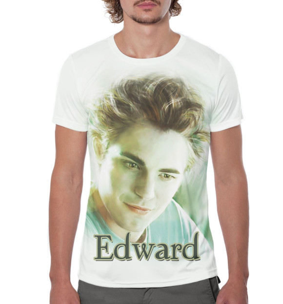 Мужская футболка с изображением Эдвард цвета Белый