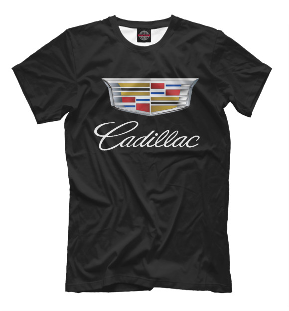 Мужская футболка с изображением Cadillac цвета Белый