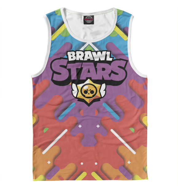 Мужская майка с изображением Brawl Stars цвета Белый