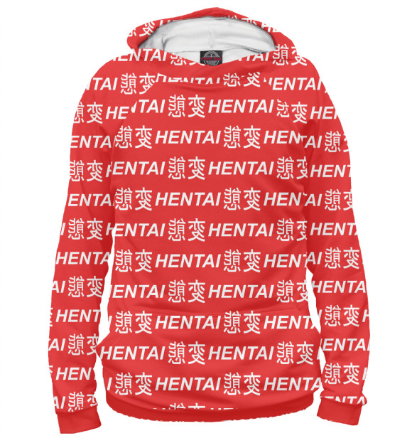 Женское худи с изображением Hentai цвета Белый