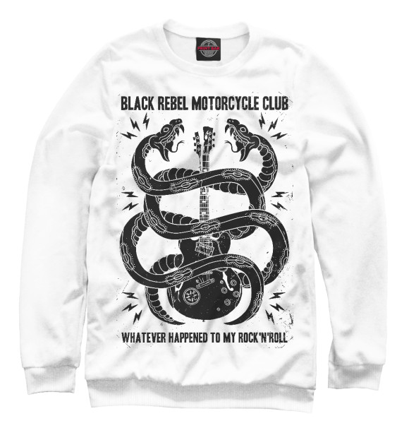 Свитшот для мальчиков с изображением Black Rebel Motorcycle Club цвета Белый