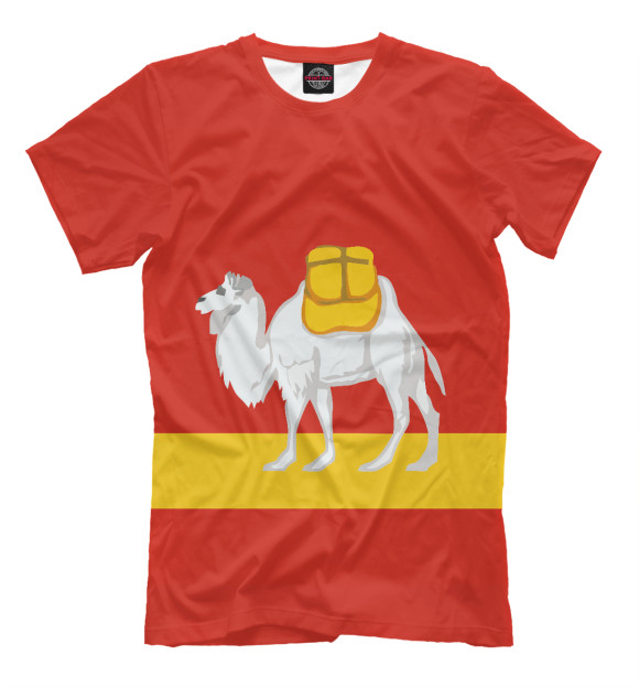 Мужская футболка с изображением Верблюд цвета Светло-коричневый