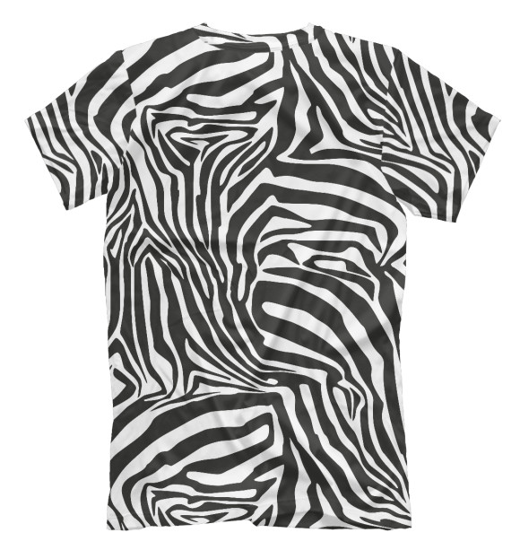 Мужская футболка с изображением Полосы зебры цвета Белый