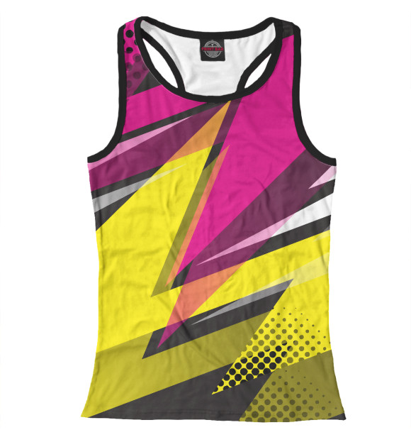 Женская майка-борцовка с изображением Абстракция цвета Белый