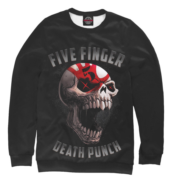Свитшот для девочек с изображением Five Finger Death Punch цвета Белый