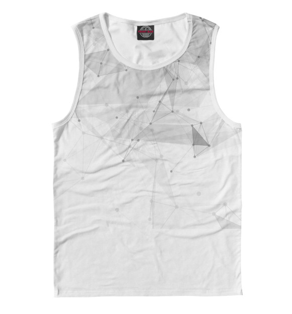 Мужская майка с изображением Geometry цвета Белый