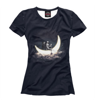 Женская футболка Лунная лодка