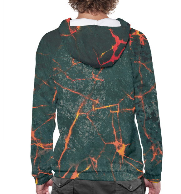 Мужское худи с изображением M-1 Fighter цвета Белый